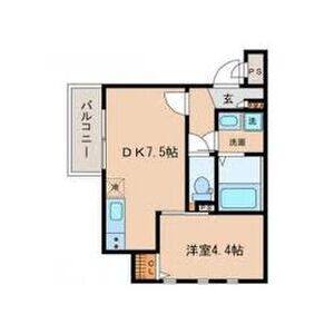 1DK 間取り図