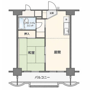 1LDK 間取り図