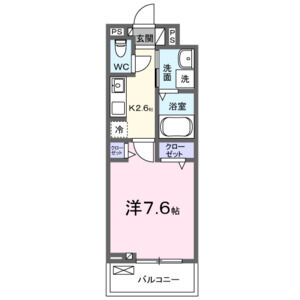1K 間取り図