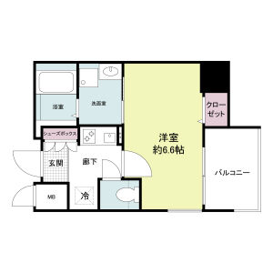1K 間取り図