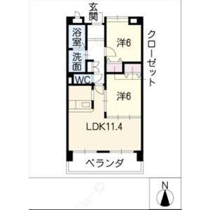 2LDK 間取り図