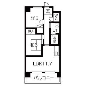 2LDK 間取り図