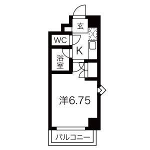 1K 間取り図