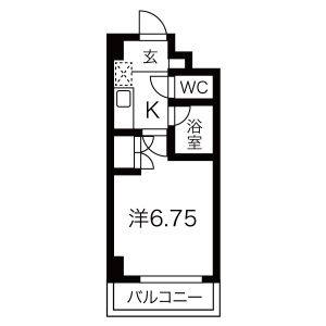 1K 間取り図