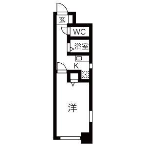 1K 間取り図