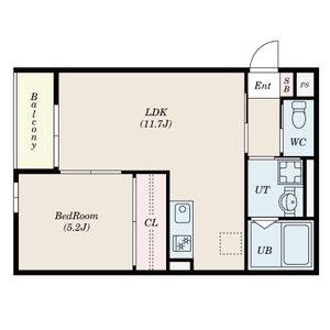 1LDK 間取り図