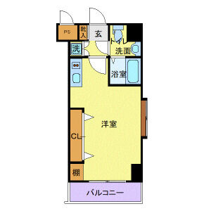 ワンルーム 間取り図