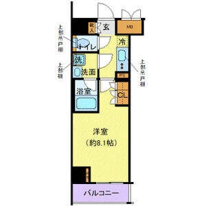 1K 間取り図