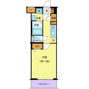 1K 間取り図