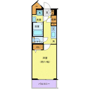 1K 間取り図