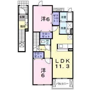 2LDK 間取り図