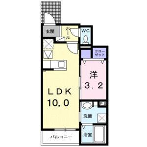 1LDK 間取り図