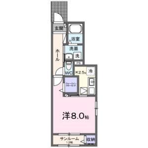 1K 間取り図