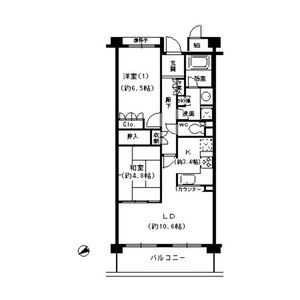 2LDK 間取り図