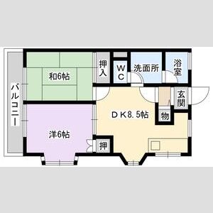 2DK 間取り図