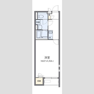 1K 間取り図