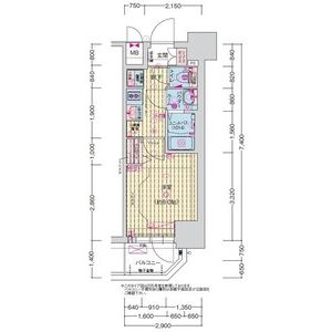 1K 間取り図