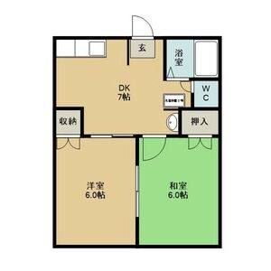 2DK 間取り図