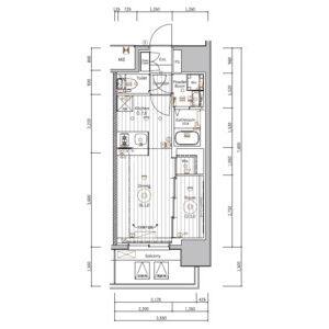 1DK 間取り図