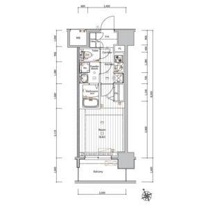 1K 間取り図