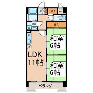 2LDK 間取り図