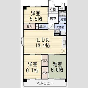 3LDK 間取り図