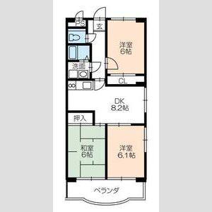 3DK 間取り図