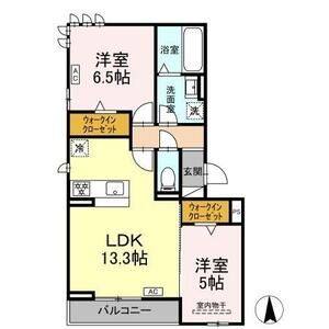 2LDK 間取り図
