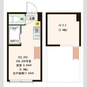 ワンルーム 間取り図