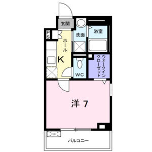 1K 間取り図
