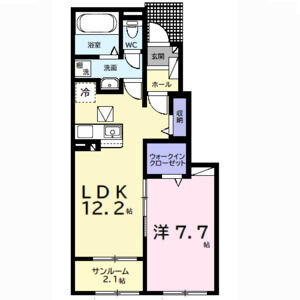 1LDK 間取り図