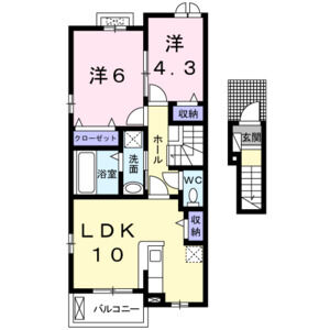 2LDK 間取り図