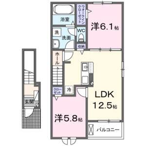 2LDK 間取り図