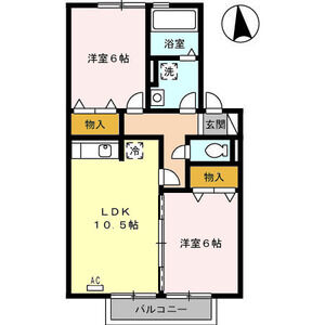 2LDK 間取り図