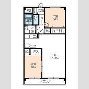 2LDK 間取り図