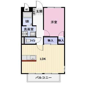 1LDK 間取り図