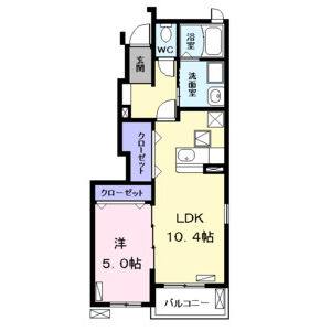 1LDK 間取り図