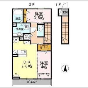 2DK 間取り図