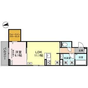 1LDK 間取り図
