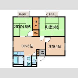 3DK 間取り図