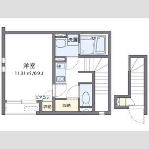 1K 間取り図