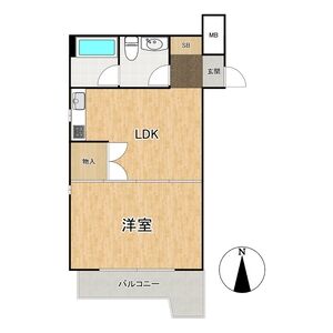 1LDK 間取り図