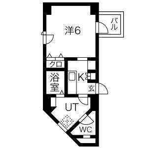 1K 間取り図