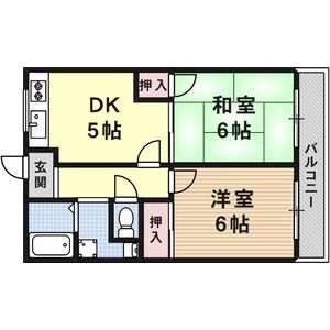 2DK 間取り図
