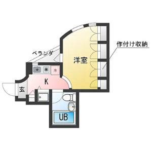 1K 間取り図