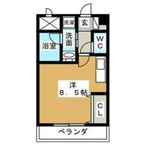 1K 間取り図