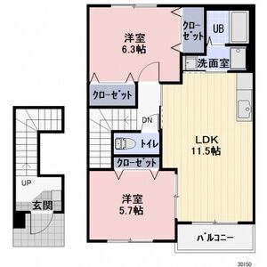 2LDK 間取り図