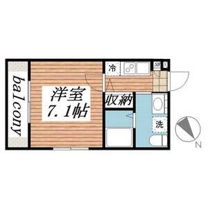 1K 間取り図