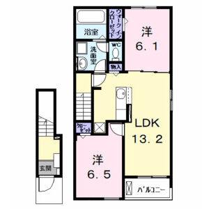 2LDK 間取り図