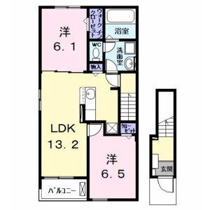 2LDK 間取り図